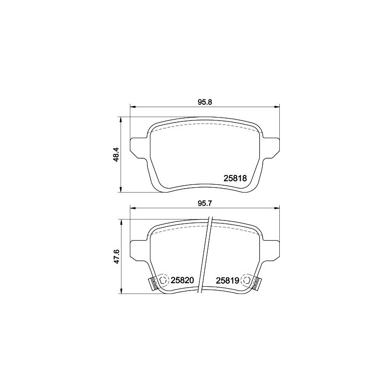 HELLA 8DB 355 036-431 Pastillas de freno Trasero para