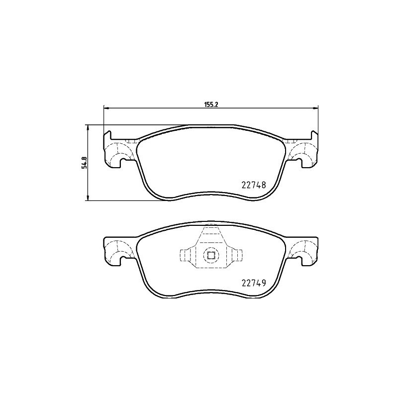 HELLA 8DB 355 037-741 Plaquettes de frein Avant pour
