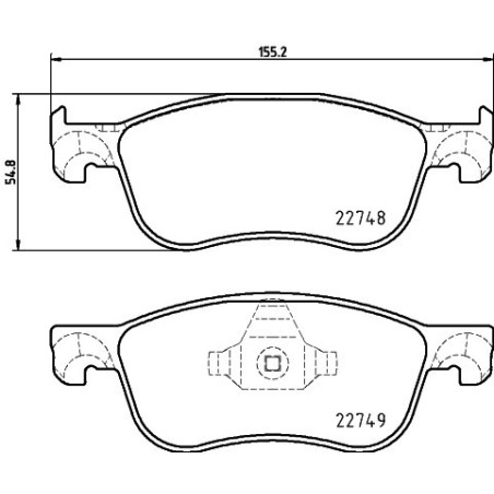 HELLA 8DB 355 037-741 Bremsbeläge Vorne für