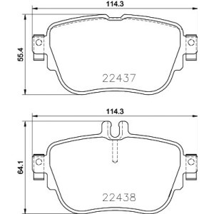 HELLA 8DB 355 025-781 Brzdové platničky Zadné pre