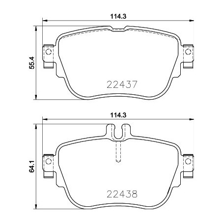 HELLA 8DB 355 025-781 Bremsbeläge Hinten für