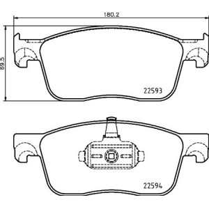 HELLA 8DB 355 031-541 Brake Pads Set Front for