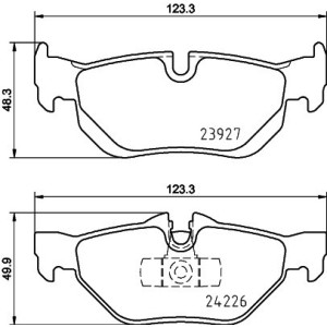 HELLA 8DB 355 031-781 Klocki hamulcowe Tył dla