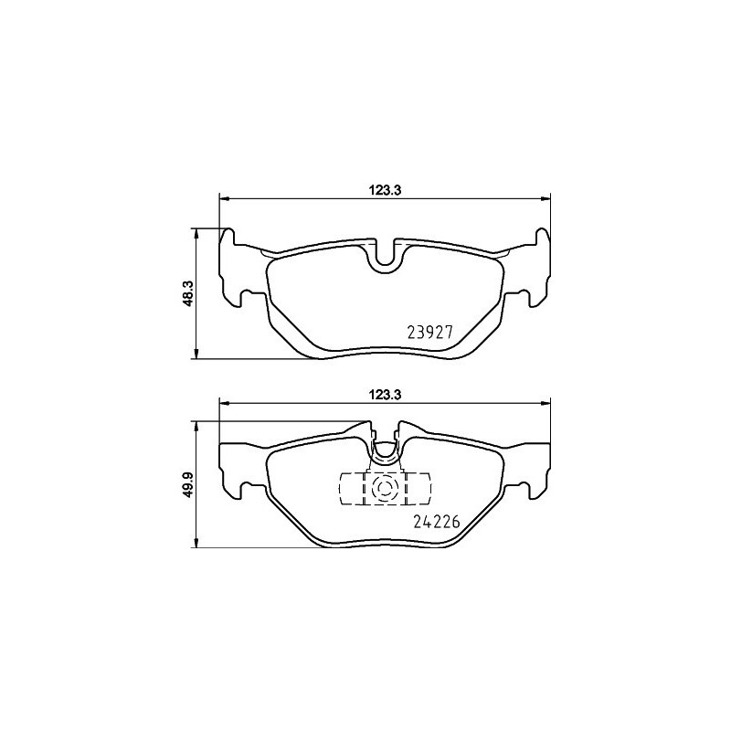 HELLA 8DB 355 031-781 Brzdové destičky Zadní pro