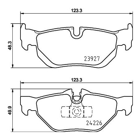 HELLA 8DB 355 031-781 Brake Pads Set Rear for