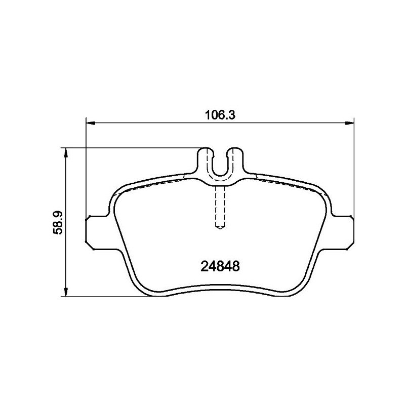 HELLA 8DB 355 032-061 Brzdové destičky