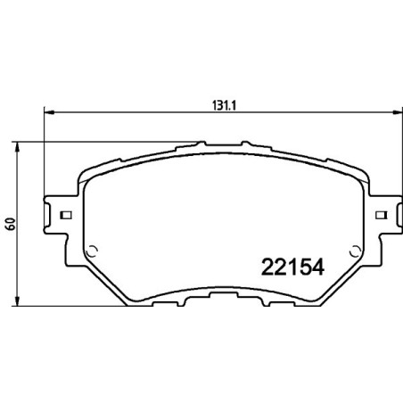 HELLA 8DB 355 032-091 Klocki hamulcowe Przód dla