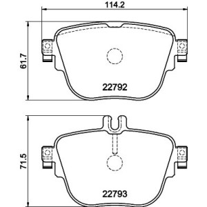 HELLA 8DB 355 032-161 Pastillas de freno Trasero para