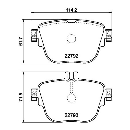 HELLA 8DB 355 032-161 Brake Pads Set Rear for