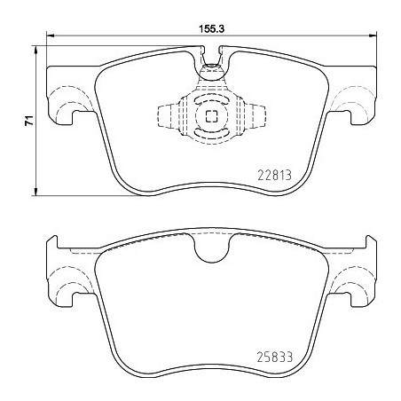 HELLA 8DB 355 036-491 Klocki hamulcowe Przód dla