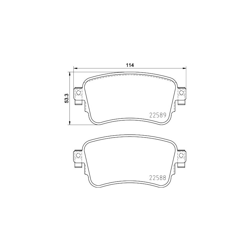 HELLA 8DB 355 037-681 Pastiglie freno Posteriore per