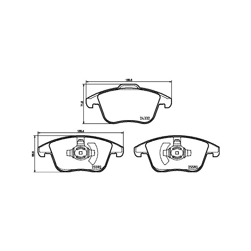 HELLA 8DB 355 037-781 Brake Pads Set Front for
