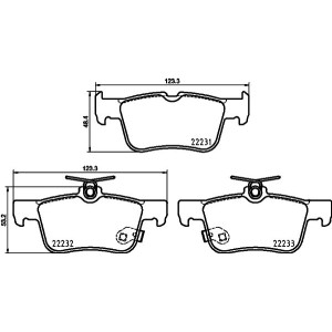 HELLA 8DB 355 037-791 Pastillas de freno Trasero para