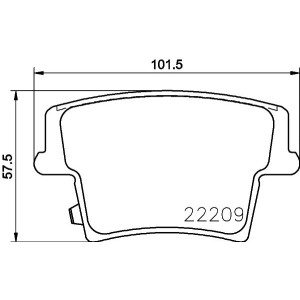 HELLA 8DB 355 039-291 Plaquettes de frein Arrière pour