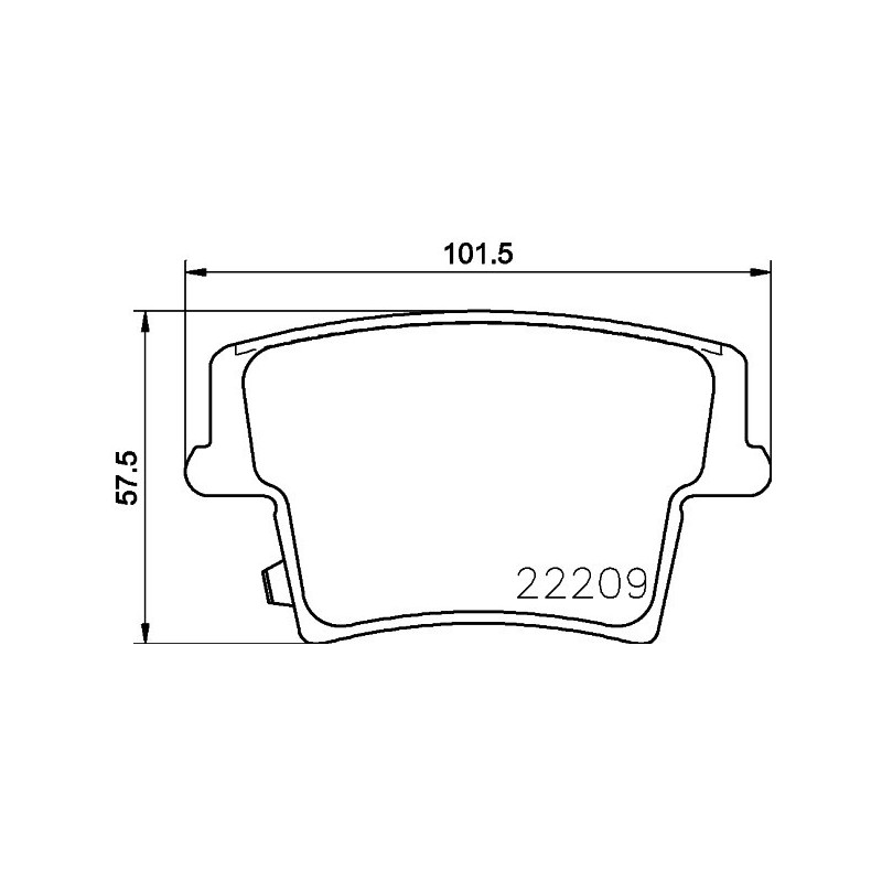 HELLA 8DB 355 039-291 Plaquettes de frein Arrière pour