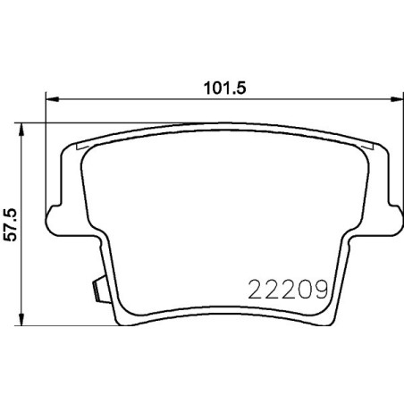 HELLA 8DB 355 039-291 Brzdové platničky Zadné pre