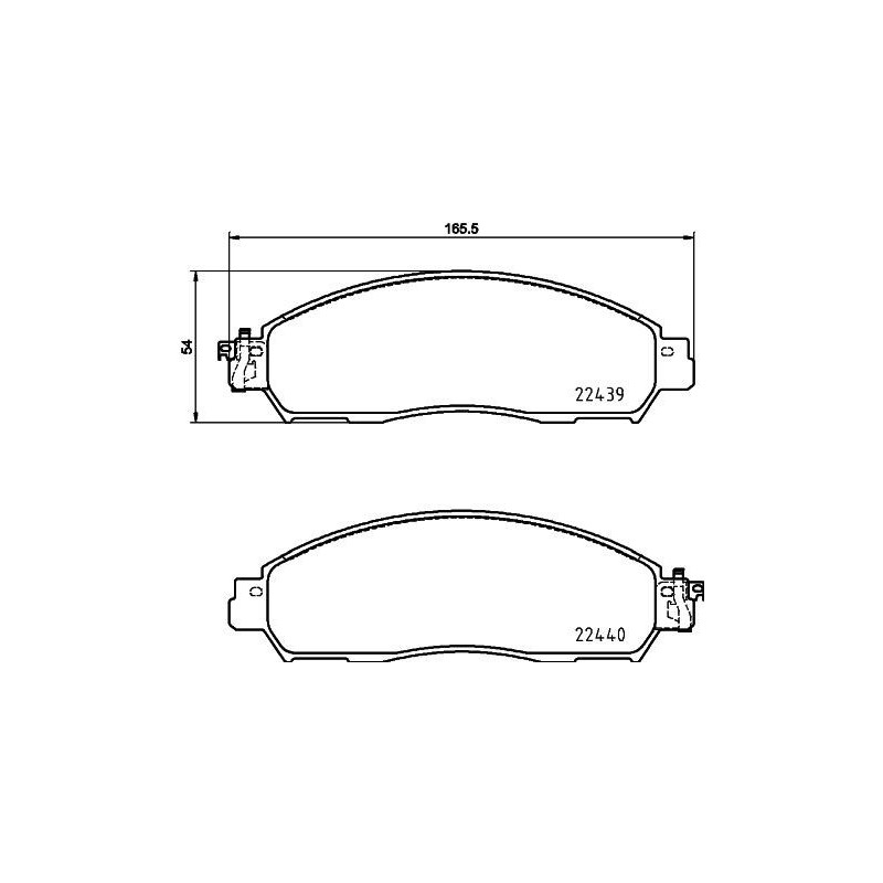 HELLA 8DB 355 039-331 Brake Pads Set Front for