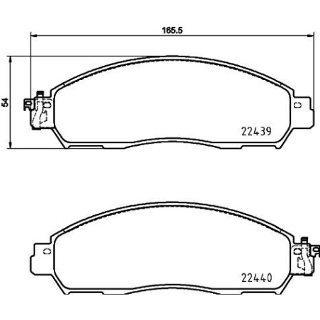 HELLA 8DB 355 039-331 Klocki hamulcowe Przód dla