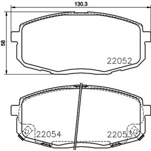 HELLA 8DB 355 025-791 Brzdové platničky Predné pre