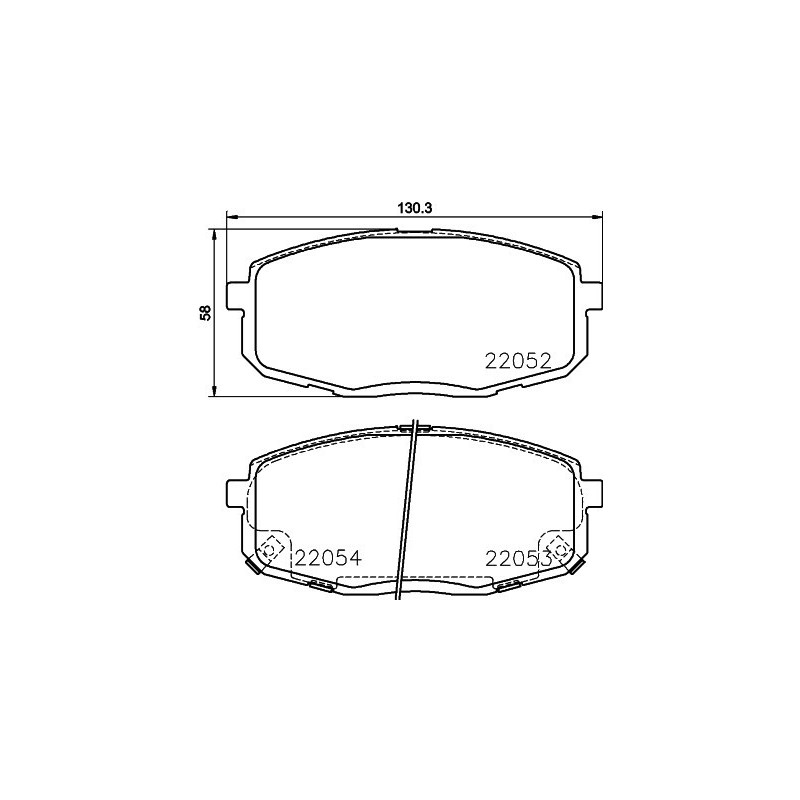 HELLA 8DB 355 025-791 Pastiglie freno Anteriore per