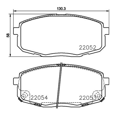 HELLA 8DB 355 025-791 Brzdové destičky Přední pro