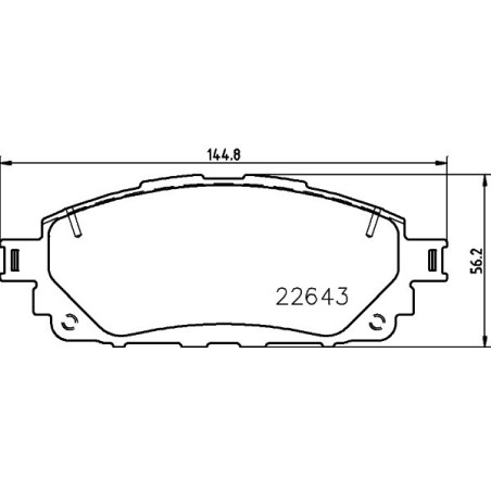 HELLA 8DB 355 032-961 Brzdové platničky Predné pre