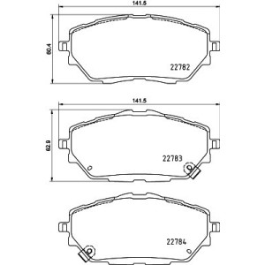 HELLA 8DB 355 037-761 Brake Pads Set Front for