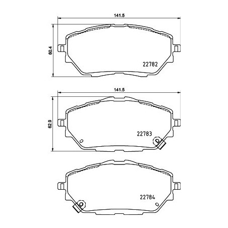 HELLA 8DB 355 037-761 Brzdové destičky Přední pro