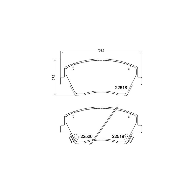 HELLA 8DB 355 039-041 Brzdové destičky Přední pro
