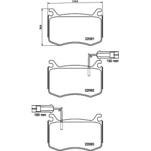 HELLA 8DB 355 039-051 Pastillas de freno Delantero para