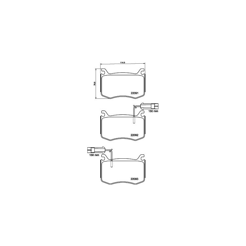 HELLA 8DB 355 039-051 Brzdové platničky Predné pre