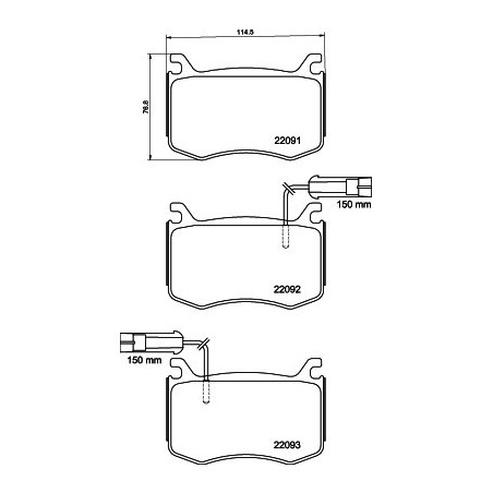 HELLA 8DB 355 039-051 Brake Pads Set Front for