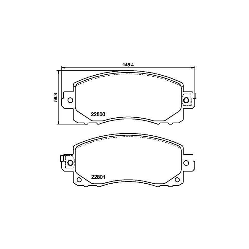 HELLA 8DB 355 039-161 Bremsbeläge Vorne für