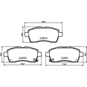 HELLA 8DB 355 039-171 Klocki hamulcowe Przód dla