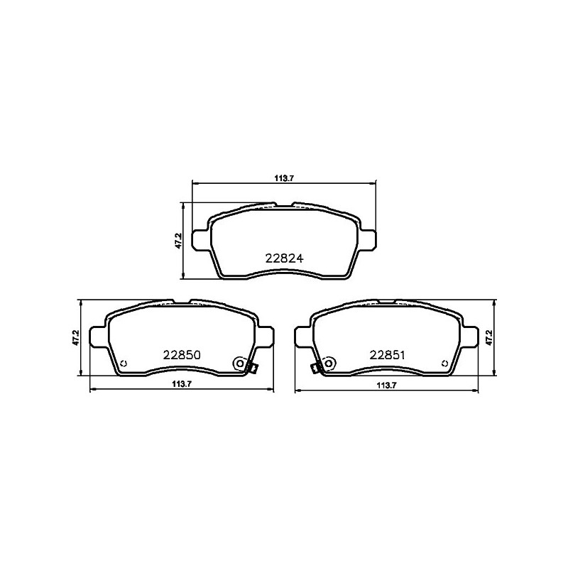 HELLA 8DB 355 039-171 Brake Pads Set Front for