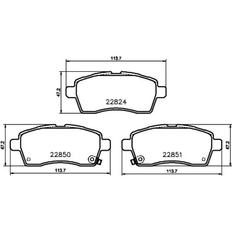 HELLA 8DB 355 039-171 Klocki hamulcowe Przód dla