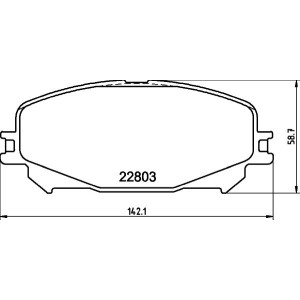 HELLA 8DB 355 039-201 Brake Pads Set Front for