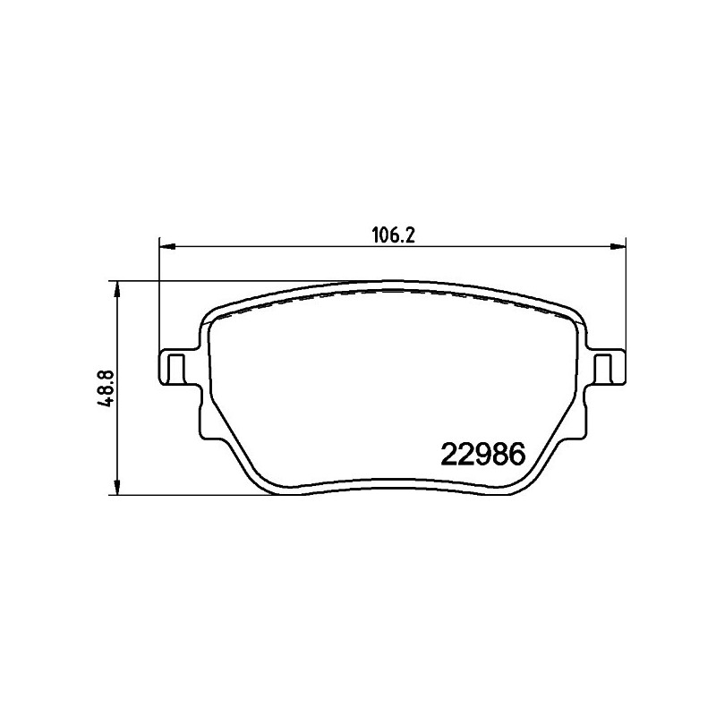 HELLA 8DB 355 039-021 Brzdové destičky Zadní pro