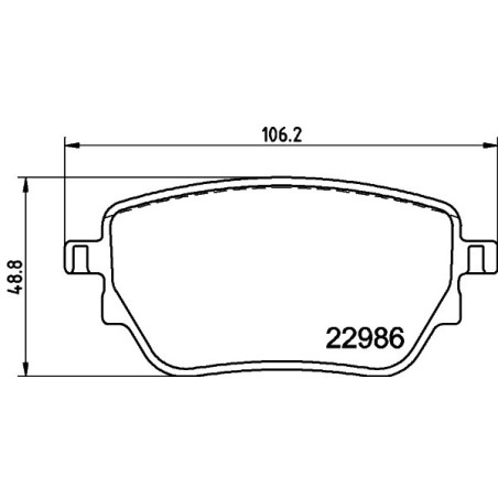 HELLA 8DB 355 039-021 Plaquettes de frein Arrière pour