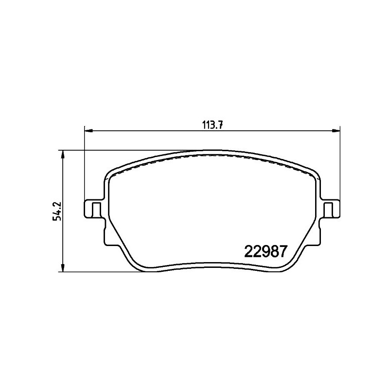 HELLA 8DB 355 039-231 Brzdové platničky Zadné pre