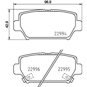 HELLA 8DB 355 039-401 Pastillas de freno Trasero para