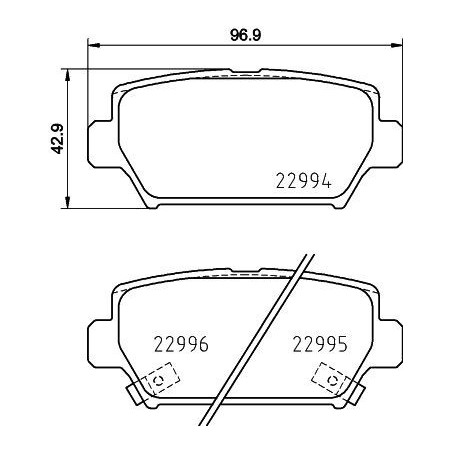 HELLA 8DB 355 039-401 Pastiglie freno Posteriore per