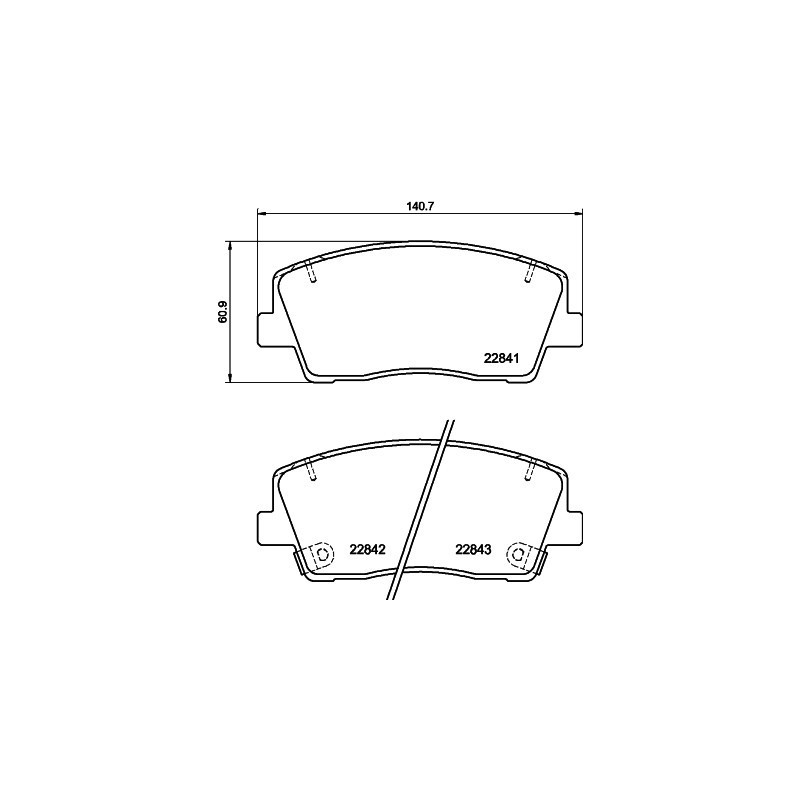 HELLA 8DB 355 039-921 Plaquettes de frein Avant pour