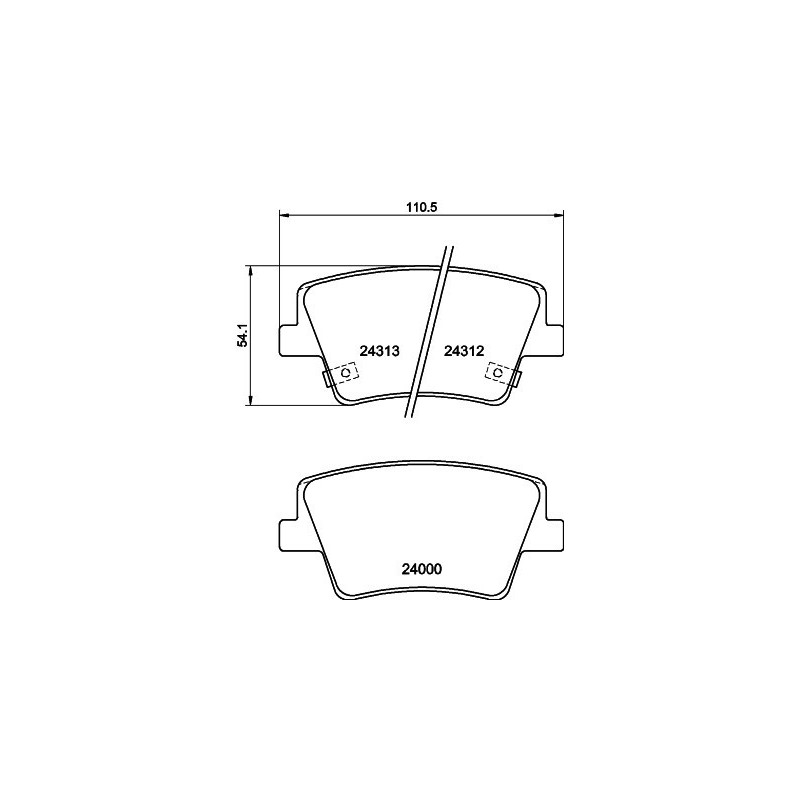 HELLA 8DB 355 040-041 Klocki hamulcowe Tył dla