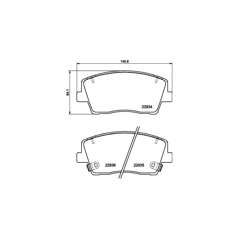 HELLA 8DB 355 040-111 Brake Pads Set Front for