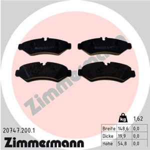 ZIMMERMANN 20747.200.1 Brzdové platničky Zadné pre