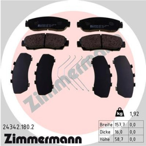 ZIMMERMANN 24342.180.2 Pastiglie freno Anteriore per