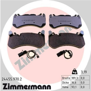 ZIMMERMANN 24455.970.2 Klocki hamulcowe Przód dla