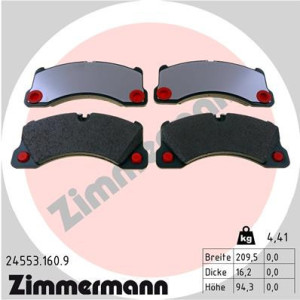 ZIMMERMANN 24553.160.9 Brzdové platničky Predné pre