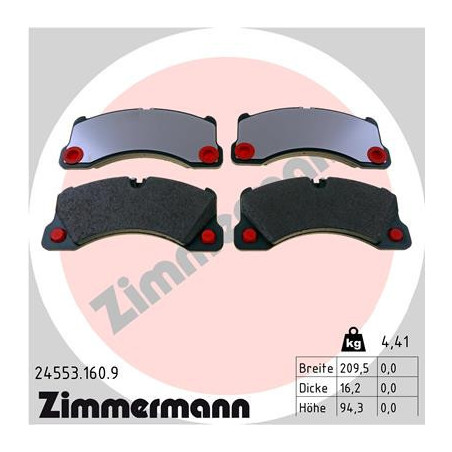 ZIMMERMANN 24553.160.9 Klocki hamulcowe Przód dla